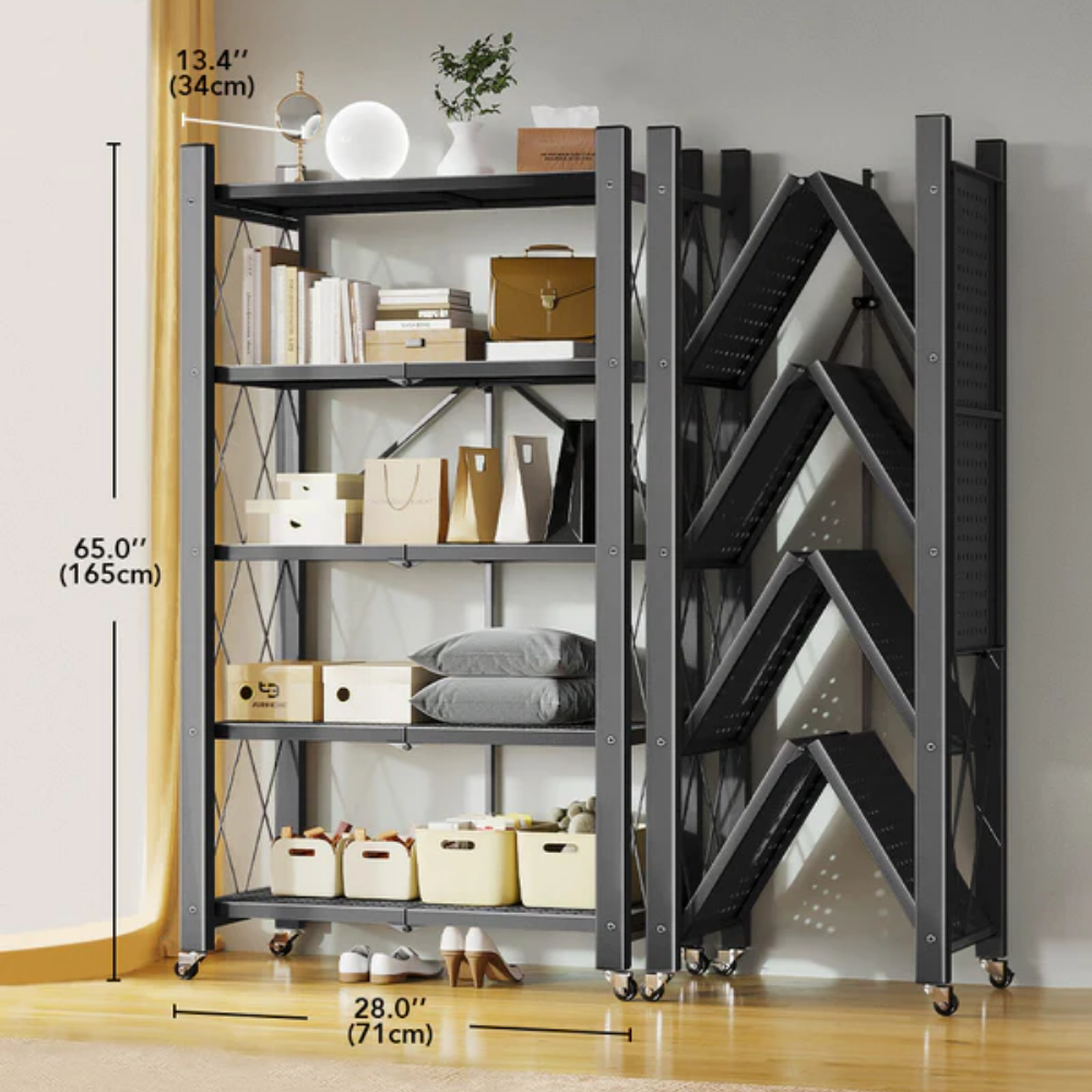 Llévate 2 y Pagá 1  - Estantería Inoxidable Con Pisos Multifuncional Plegable