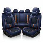 Fundas Asientos Autos Premium en Cuero Legítimo + Juego Cubre Alfombra Premium