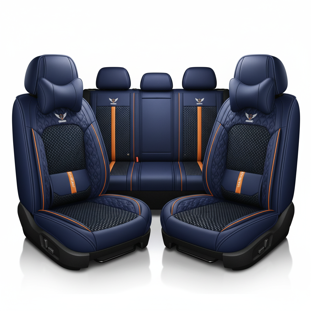 Fundas Asientos Autos Premium en Cuero Legítimo + Juego Cubre Alfombra Premium